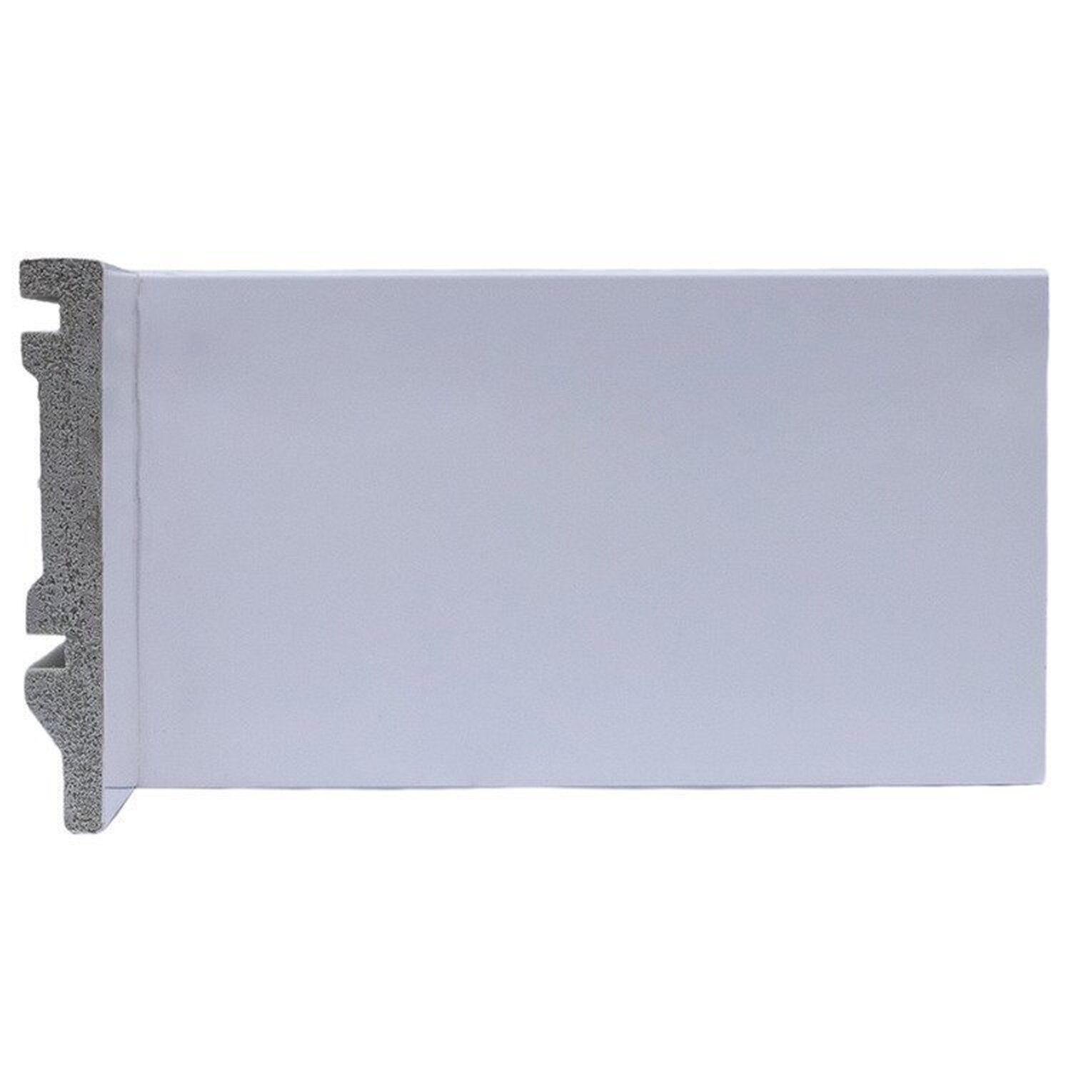 Kit Com 15 Barras Rodapé De Poliestireno 10cm X 15mm Liso 36m Branco