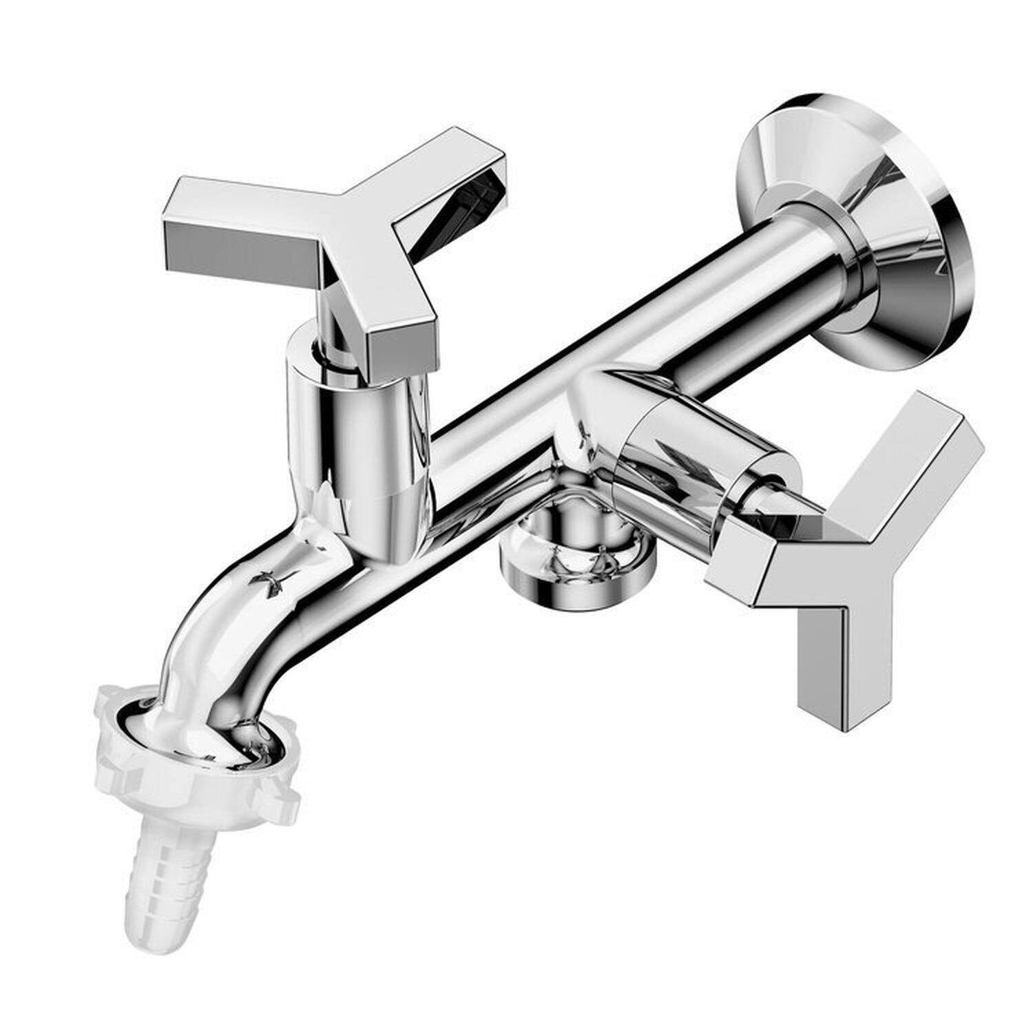 Kit Com 3 Torneira Para Tanque E Máquina De Parede Up Cromado