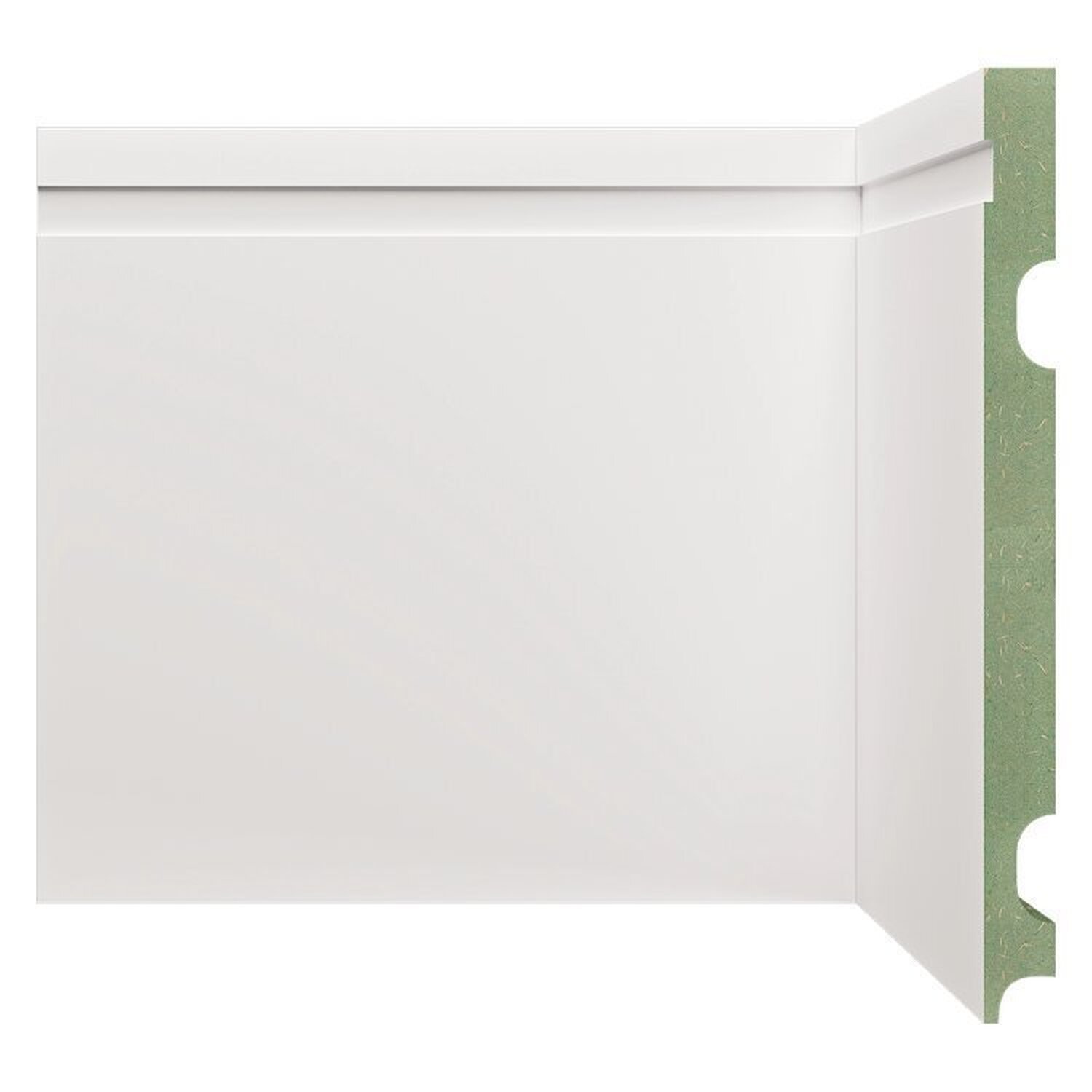 Kit Com 40 Barras Rodapé Mdf 2002 Resistente A Umidade Moldufama 15mmx20cm 96m Branco