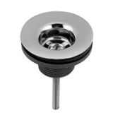 Válvula De Escoamento Universal Para Lavatório 7/8" Com Tampa Plástica Complementos Cromado