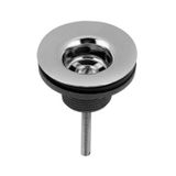 Válvula De Escoamento Para Lavatório 7/8" Universal Com Tampa Plástica Complementos Cromado
