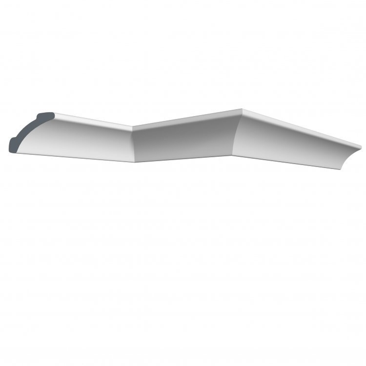 Kit Com 20 Barras Roda Teto Perfil De Poliestireno A7 Homestar 40m Branco