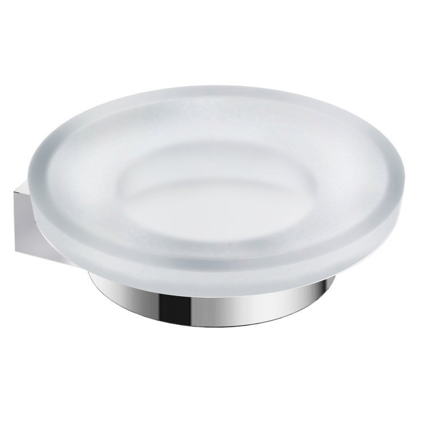 Kit Com 2 Saboneteira De Vidro Escala Roca Cromado