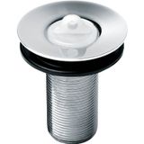 Válvula De Escoamento Para Lavatorio 7/8" Sem Ladrão Com Tampa Plástica Complementos Cromado