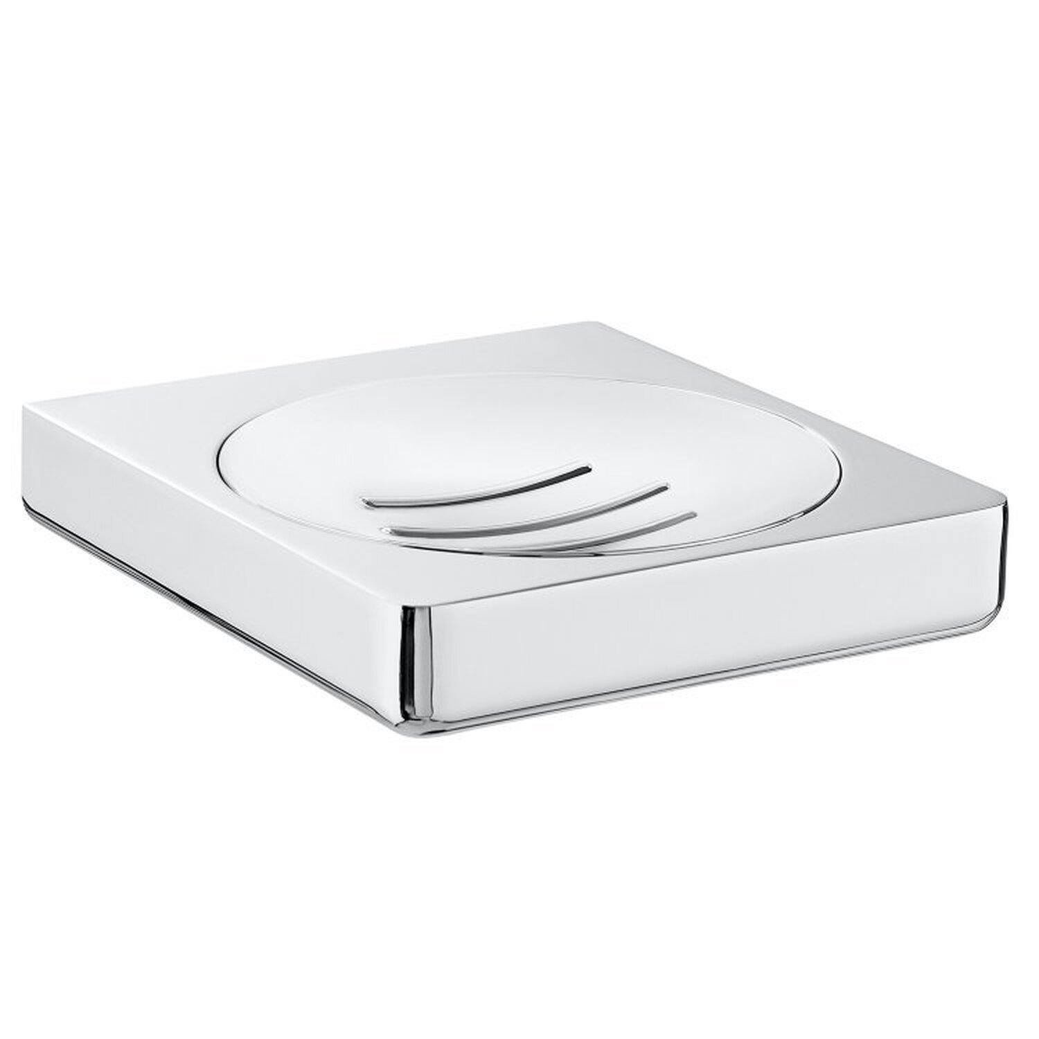 Kit Com 3 Saboneteira Quadrada Tempo Roca Cromado