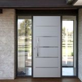 Porta Pivotante Solara Alumínio Puxador Tubolar 210 X 110 Lado Esquerdo Branco