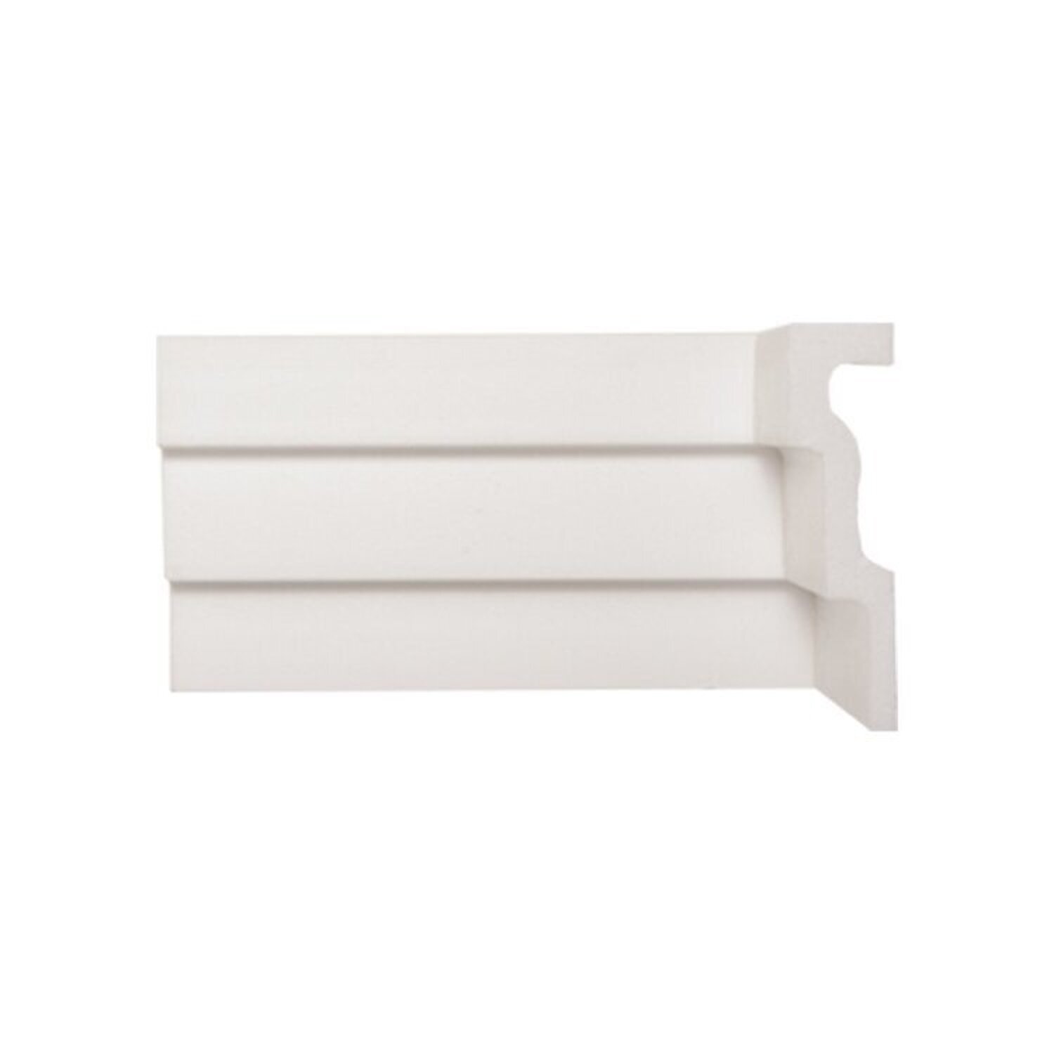 Kit Com 15 Barras Rodateto De Poliestireno 12cm X 30mm Liso 30m Branco