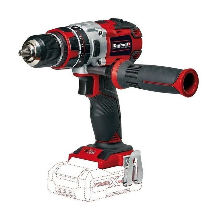 Kit Parafusadeira A Bateria Te-cd 18 Li-i Brushless Com Bateria Power-x-change 18v 2,5 Ah Li Einhell Preto - imagem 3