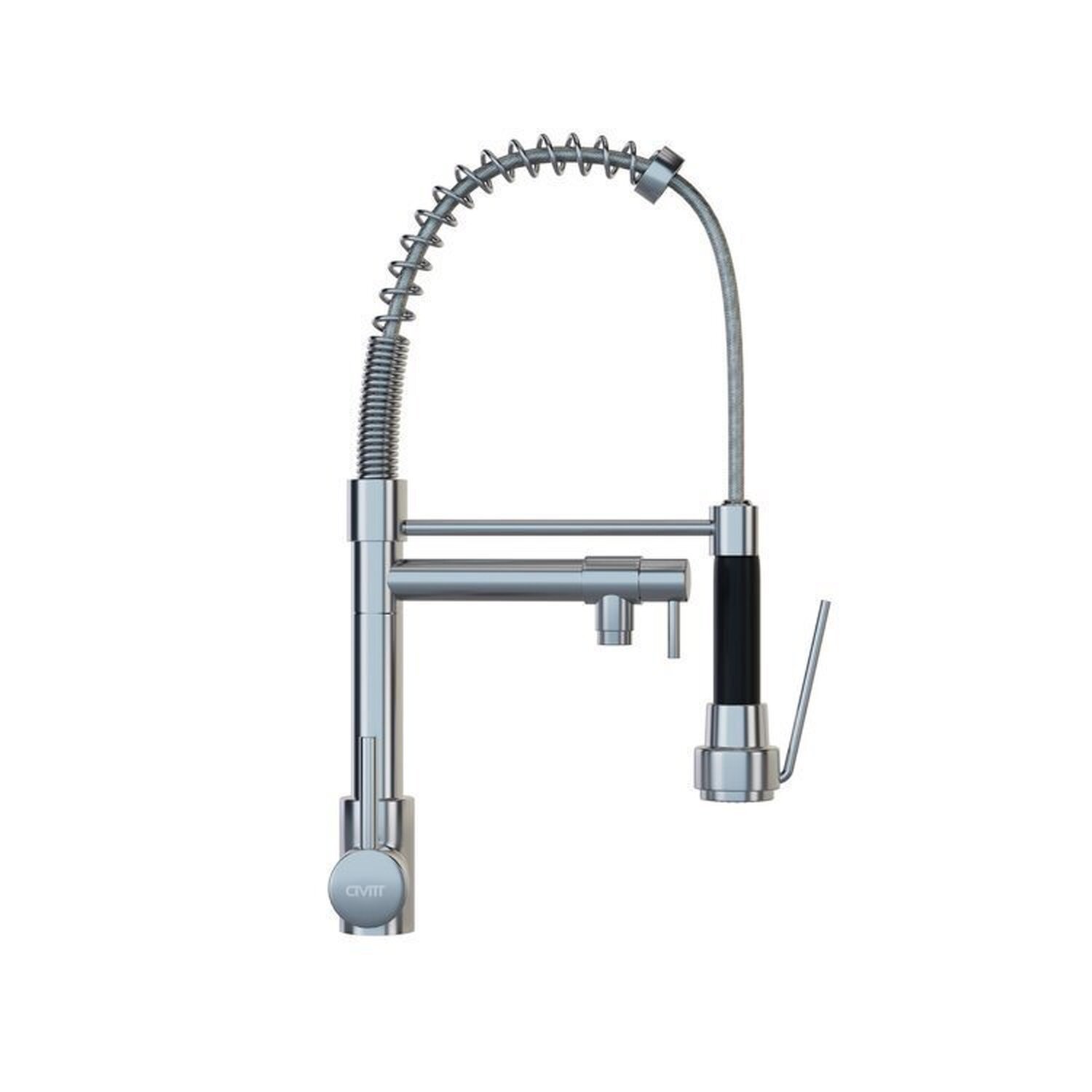 Kit 2 Torneiras Cozinha Gourmet Monocomando Cromada 50cm Duas Saídas Civitt Cromada