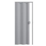 Kit Com 2 Portas Sanfonadas De Pvc 210x60cm Permatti Cinza Liso