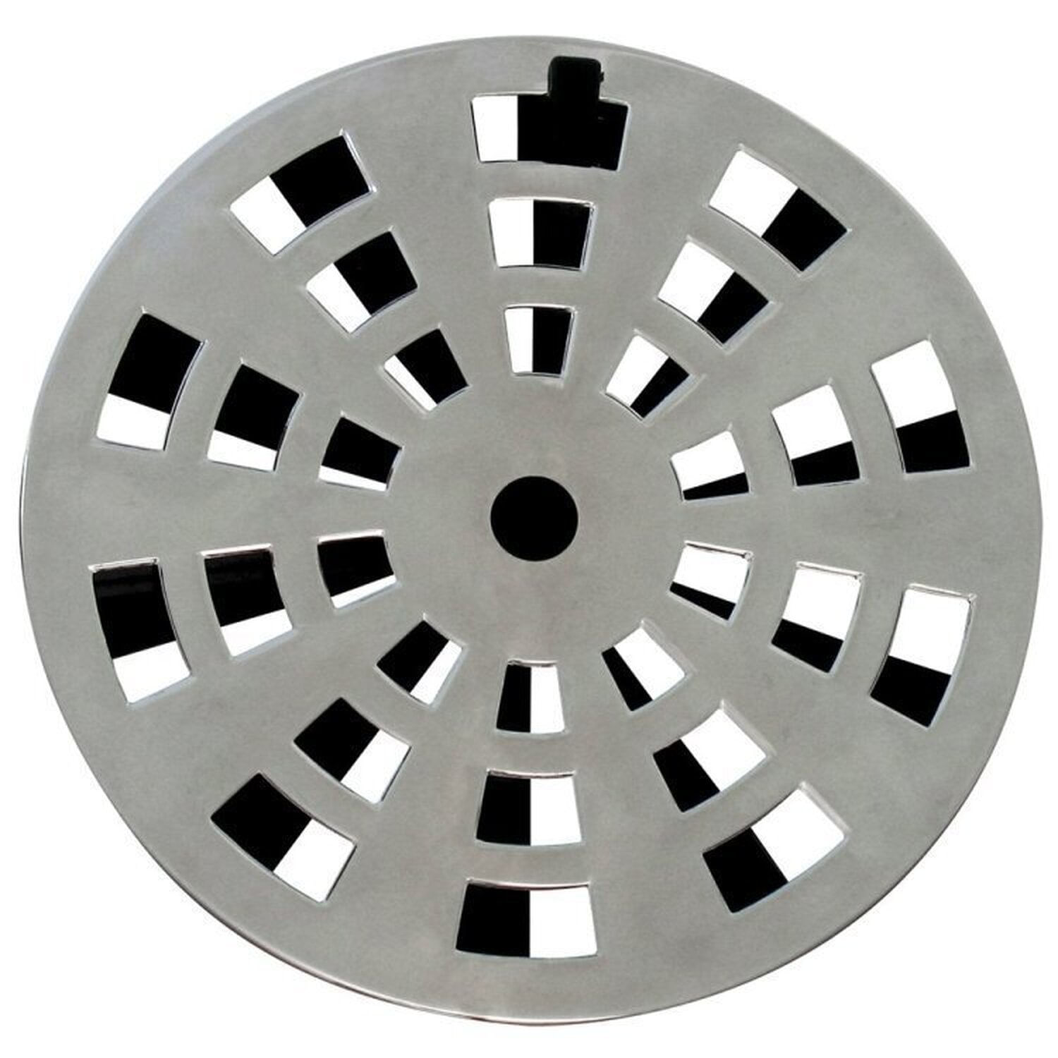 Kit 3 Grelha Redonda Com Diâmetro De 15cm E Com Anti-inseto Em Abs Astra Cromado