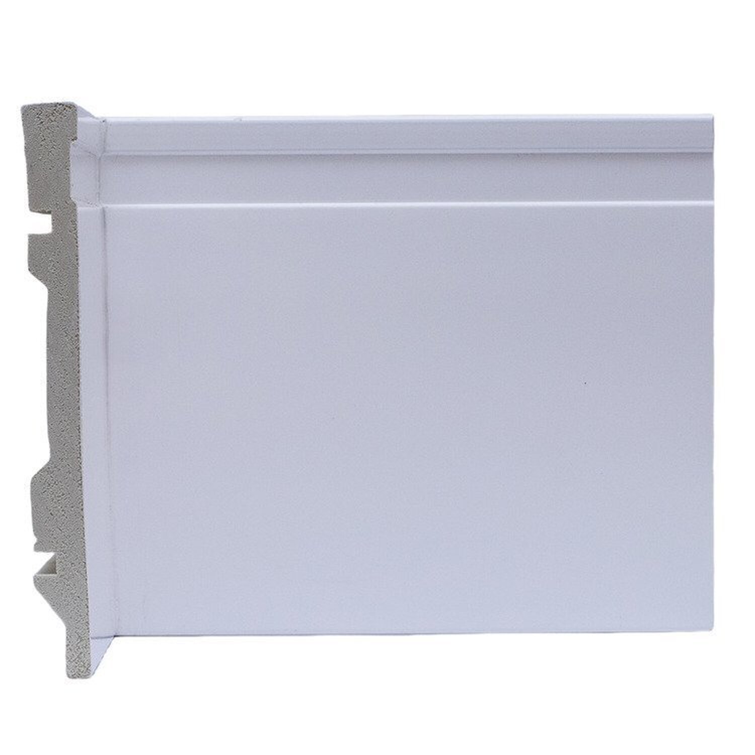 Kit Com 15 Barras Rodapé De Poliestireno 15cm X 15mm Frisado 36m Branco