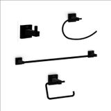 Kit Acessorios 4 Pecas New Elite 60cm X 22cm X 4,5cm Matte Black
