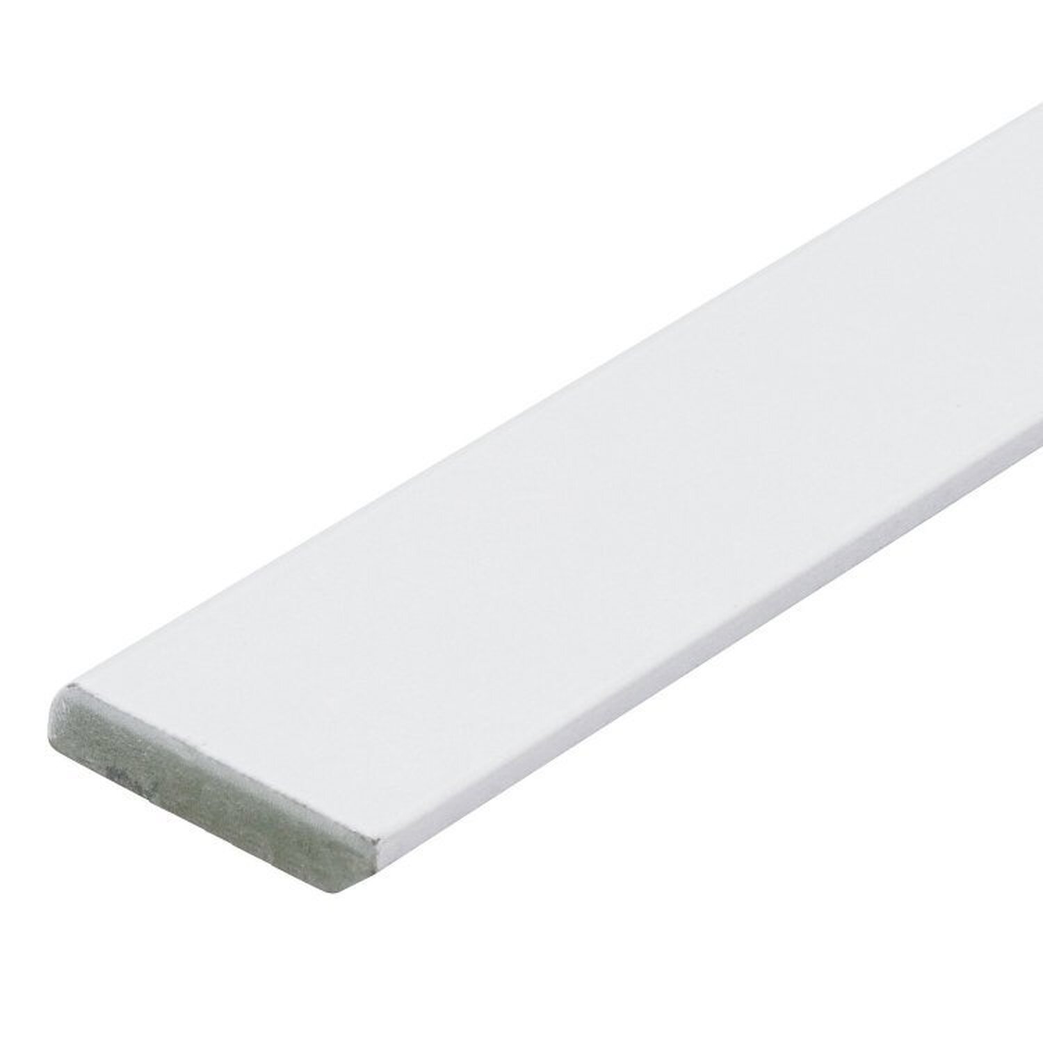 Kit Com 20 Barras Rodapé De Mdf 7cm X 15mm X 2.20m Revestido Liso Casablanca 44m Branco