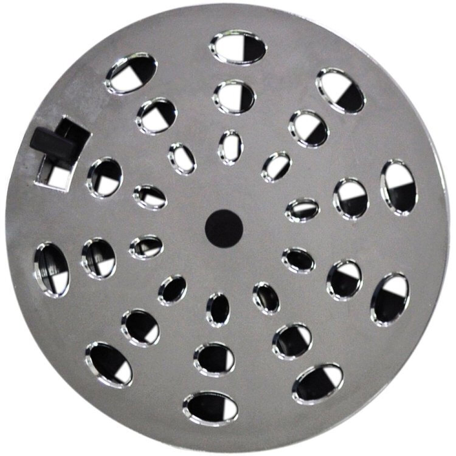 Kit 10 Grelha Redonda Com Diâmetro De 15cm Em Abs Modelo Ii Astra Cromado