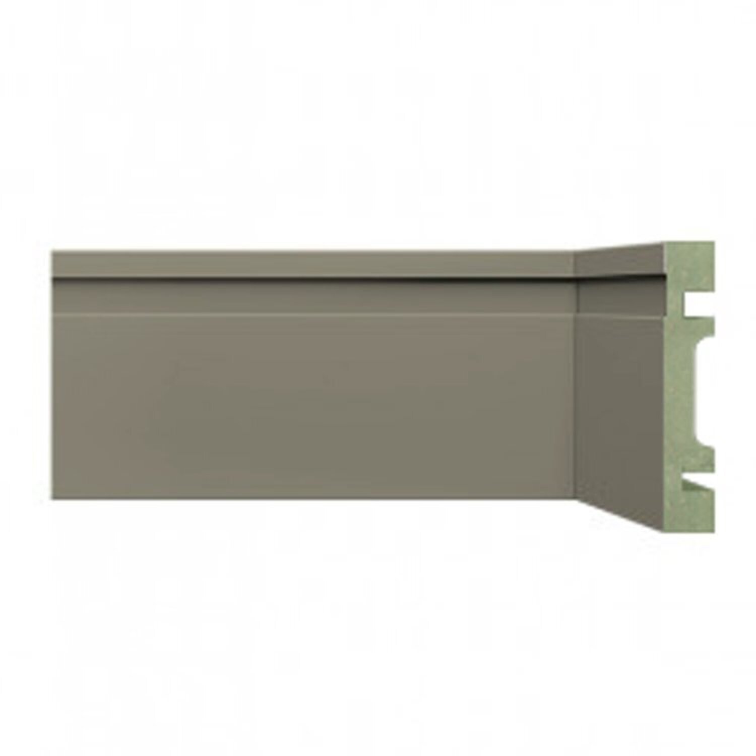 Kit Com 5 Barras Rodapé De Mdf 7cm X 15mm X 2,40m Frisado Resistente A Umidade Moldufama 702 12m Cinza Titanium