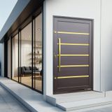 Porta Pivotante Lambril Premium Com Puxador Lado Direito Elite 240x150 Corten