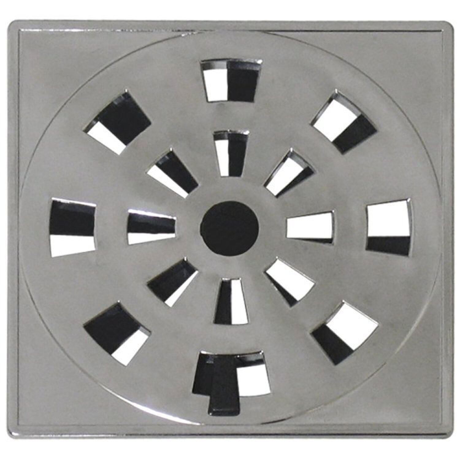 Kit 5 Grelha Quadrada 10,2 X 10,2cm Com Anti-inseto Em Abs Astra Cinza