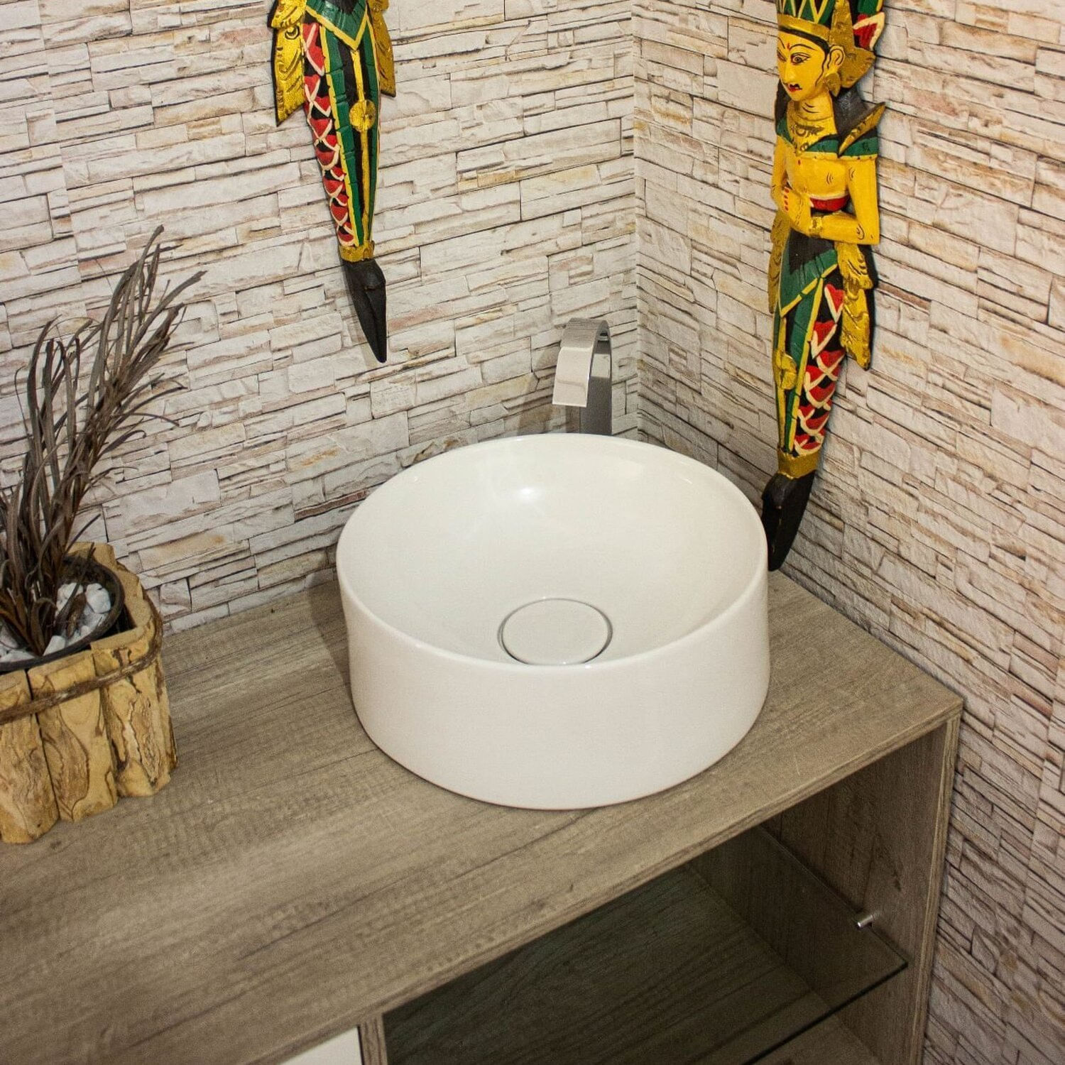 Cuba De Apoio King Slin Com Válvula Oculta Branco