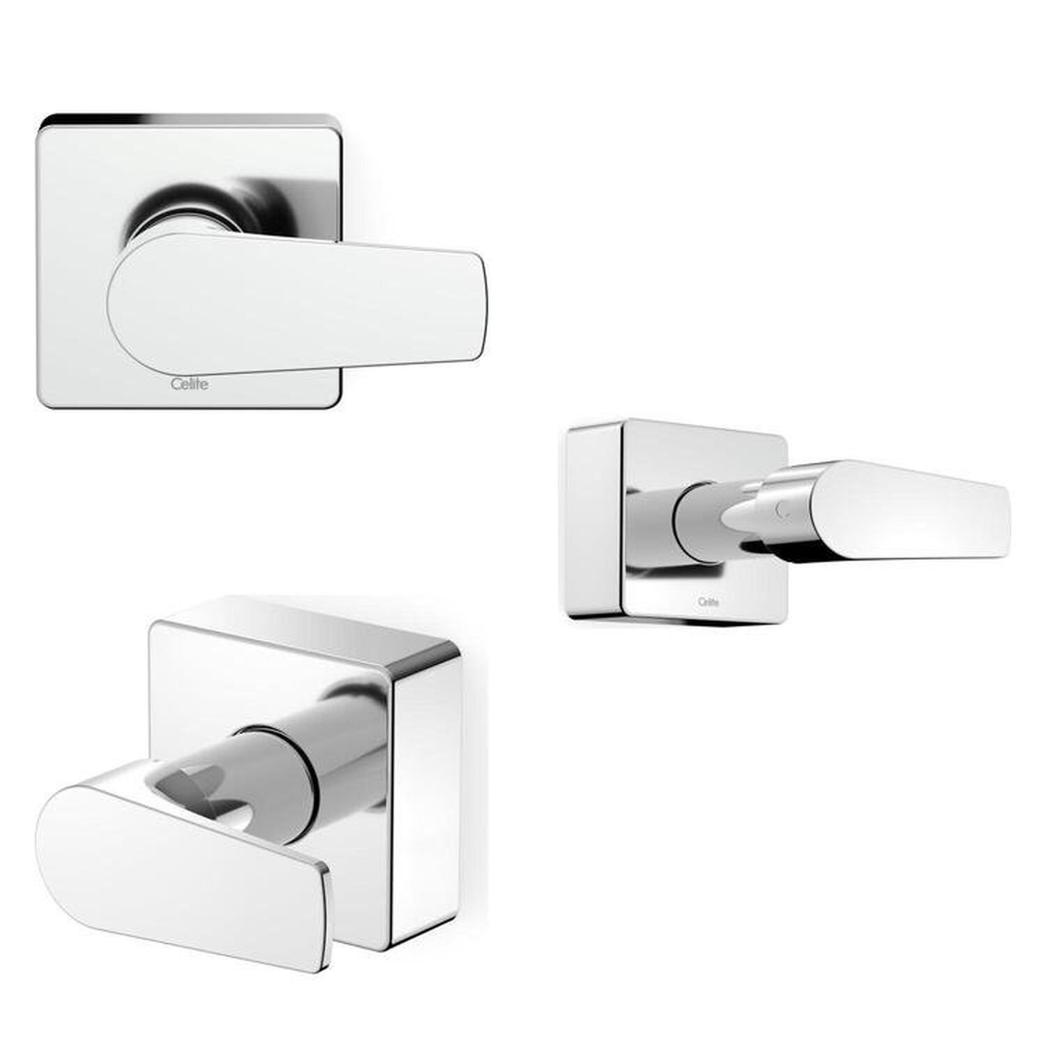 Kit Com 3 Acabamento De Registro Base Deca 1.1/4, 1.1/2 Noronha Celite Cromado