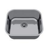 Cuba De Inox Para Cozinha N3 40x34x18cm Alto Brilho Com Válvula Cinza