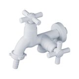 Kit 3 Torneiras De Maquina De Lavar Abs Civitt Branco