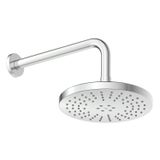 Chuveiro Com Braço De Parede Redondo 20cm Com 2 Funções Flow Cromado