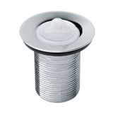 Válvula De Escoamento Para Tanque 1.1/4" Sem Ladrão Com Tampa Plástica Complementos Cromado