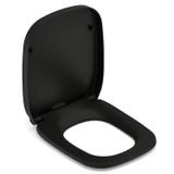 Kit 3 Assentos Original Termofixo Com Queda Amortecido Debba Classic Roca Matte Black