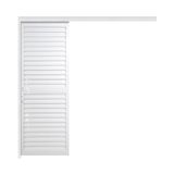 Porta De Correr Veneziana De Aluminio 215x90cm Suspensa Branco