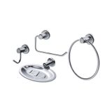 Kit Acessório Para Banheiro 4 Peças Plus Cinza