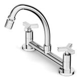 Misturador Para Cozinha De Mesa Bica Móvel Com Arejador Articulado Up Cromado