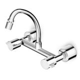 Misturador Para Cozinha De Parede Bica Móvel Com Arejador Articulado Fit Cromado