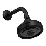 Ducha Auto-limpante Abs Com Cano Inox Preto Fosco