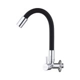 Torneira Cozinha Parede Gourmet Flexível Luxo Preto