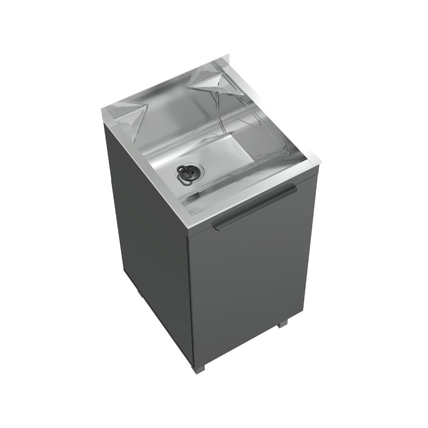 Kit Lavanderia Mini Com Balcao Cinza - 32 Litros Cinza