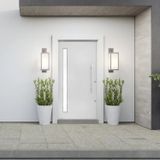 Porta De Aluminio Lambril Pivotante 220x90cm Com Puxador Branco
