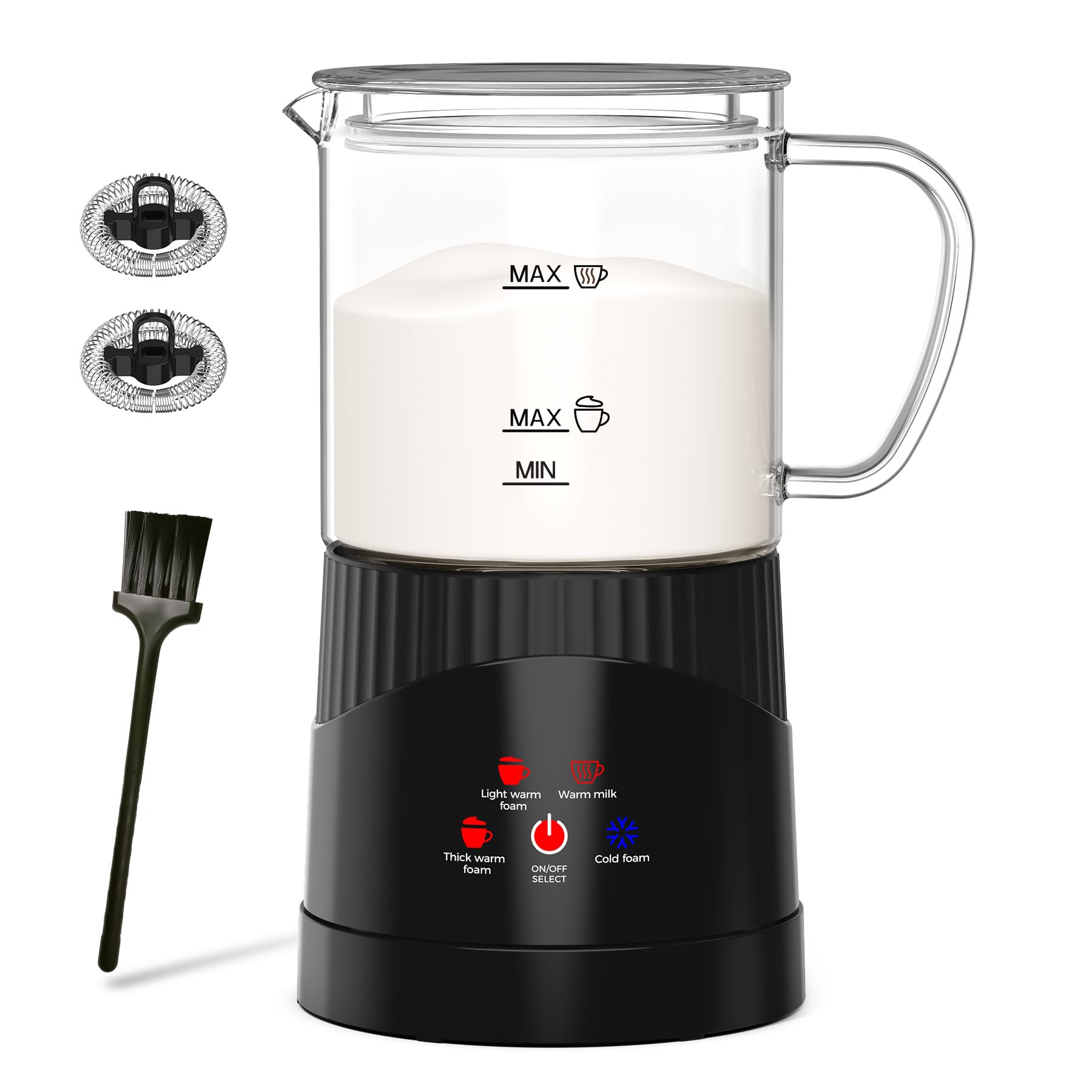 Milk Frother Chefavor Electric 4 Em 1 Máquina De Espuma Quente/fria De 400 Ml
