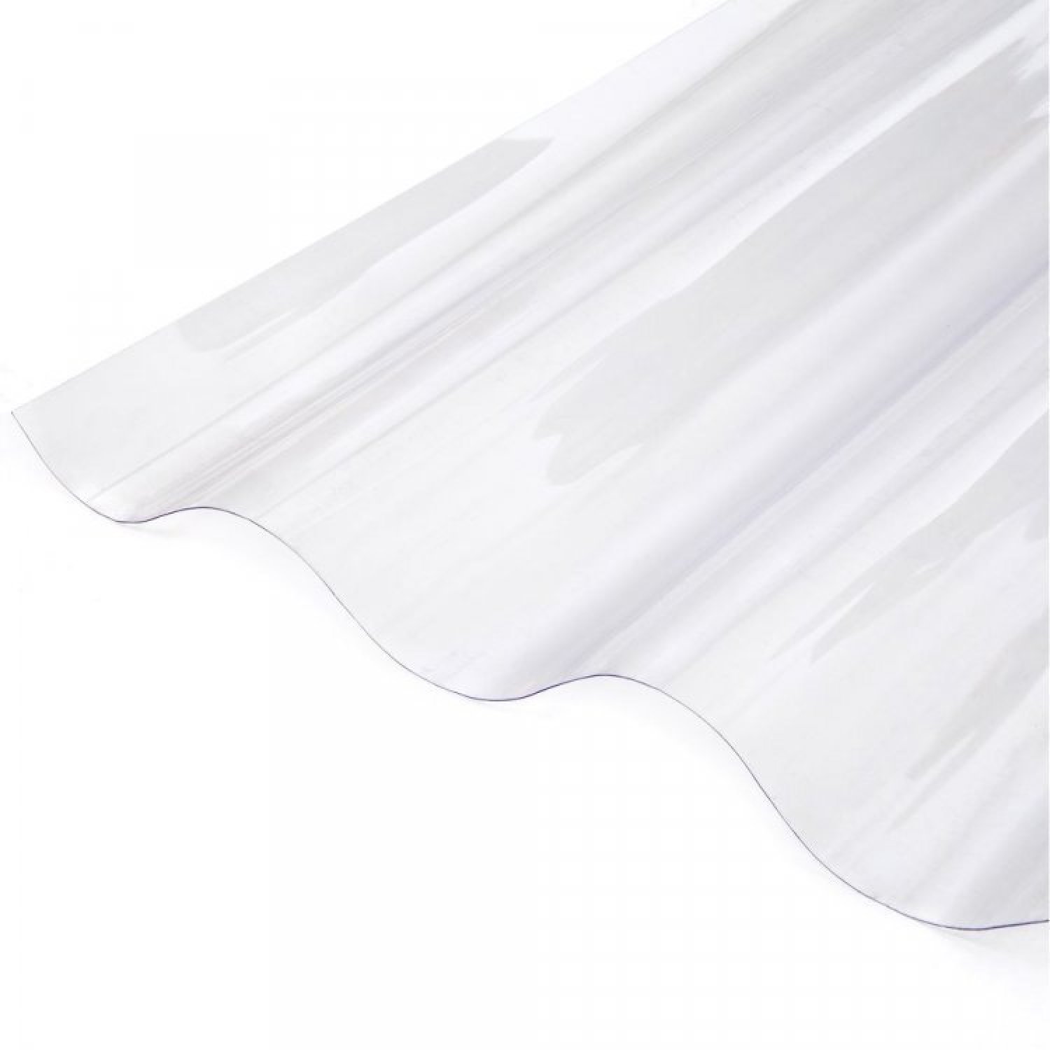 Kit Com 5 Telhas Policarbonato 183cm X 110cm Onda Alta Transparente