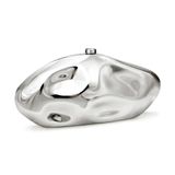 Bolsa Embreagem Cuxva Acrylic Shell Silver Metallic Para Mulheres