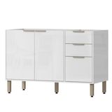 Balcao Pia Sem Tampo 120 Cm Glor Bgl02 Branco Neve Mxm