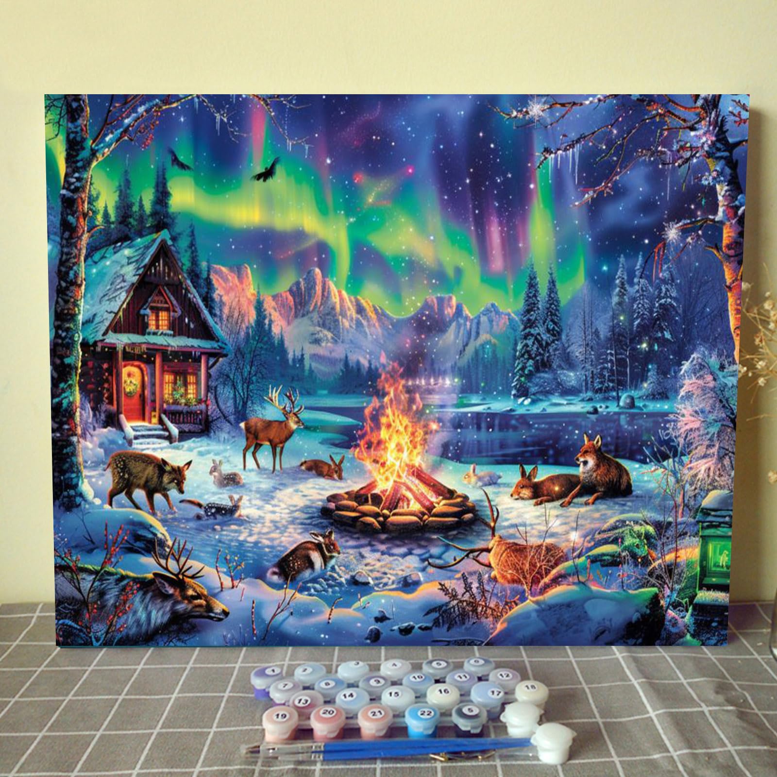 Kit Paint By Numbers Aurora Nature Landscape Para Adultos