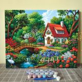 Kit De Pintura Por Números Tucocoo Forest Cabin Scenery 40x50cm