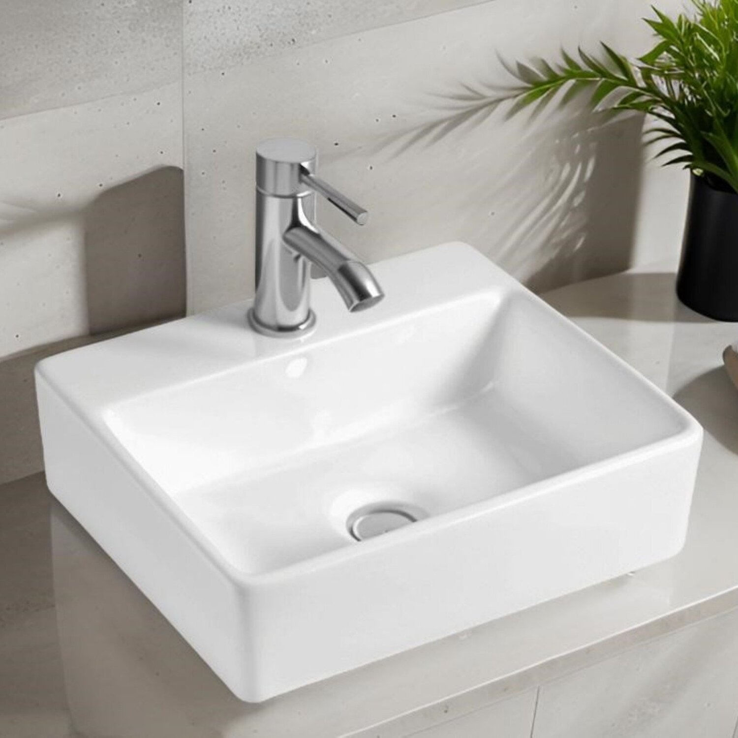 Cuba De Apoio Com Mesa Adamas Adm-8061 Branco