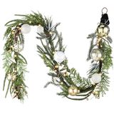 Decoração De Guirlanda De Natal De Hannah Com Luzes De 180 Cm Boho Gold