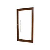Porta Pivotante De Aluminio 228x115cm Vidro Panoramico Branco