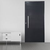 Kit Com 2 Portas Pivotantes De Alumínio 210 X 100cm Com Puxador Veneza Esquadrias Bergamo Preto