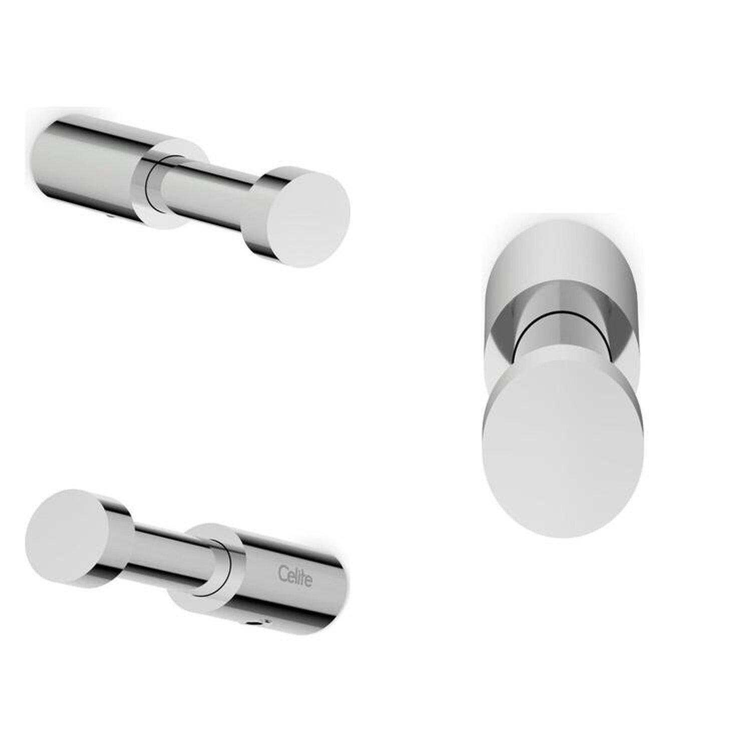 Kit Com 3 Cabide Flow Cromado Design Redondo Moderno Cromado