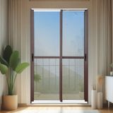 Porta De Correr 2 Folhas Moveis 210 X 200 Elite Com Fecho Automático Vidro Reflex Mix Corten