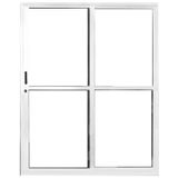 Kit Com 2 Portas Sacada De Alumínio 2 Folhas 210 X 150cm Com Fechadura Linha 25 Branco
